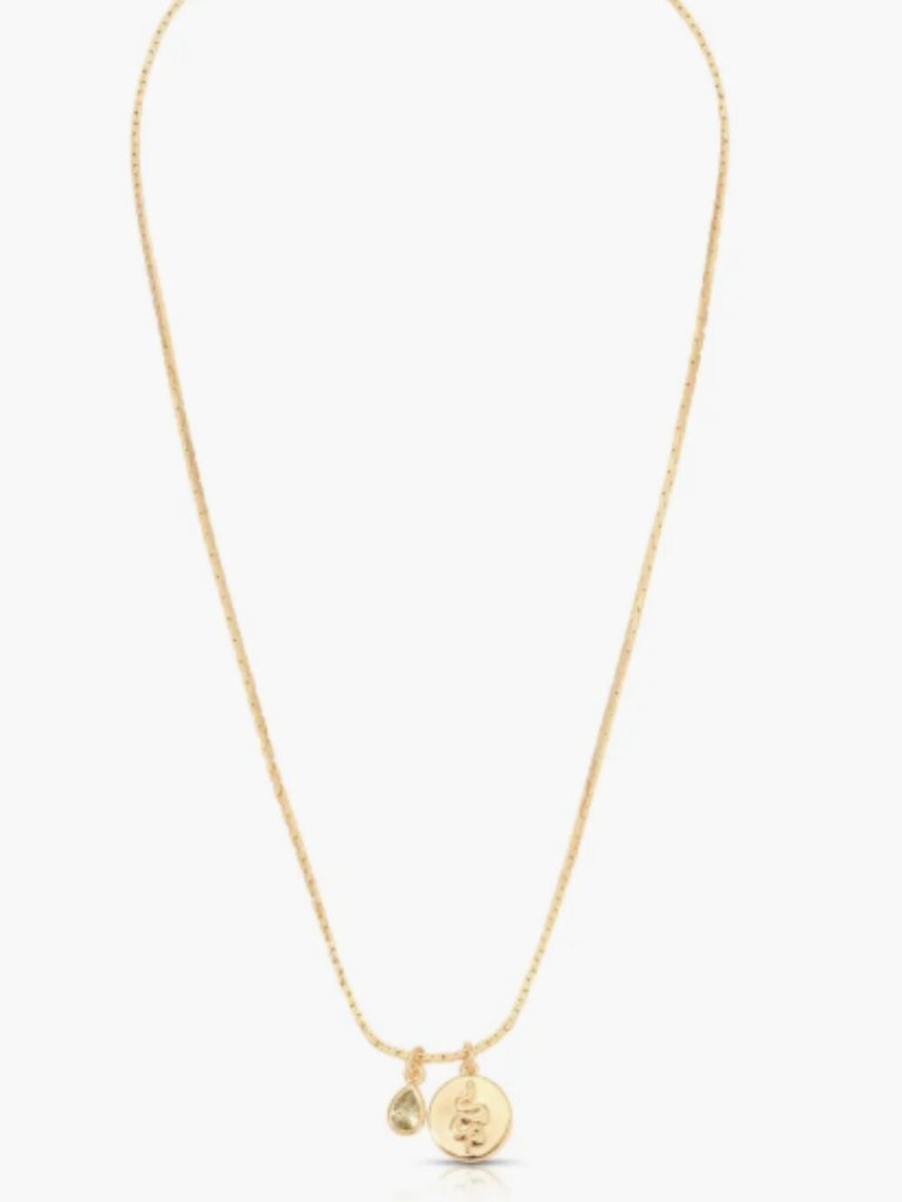 NWT Ettika Gold Snake Coin Pendant Necklace Peridot Crystal - Picture 3 of 4